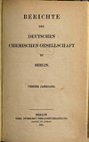 BERICHTE DER DEUTSCHEN CHEMISCHEN GESELLSCHAFT