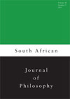 SOUTH AFRICAN JOURNAL OF PHILOSOPHY