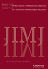 Journal of the Institute of Mathematics of Jussieu