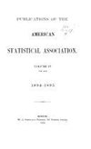 PUBLICATIONS OF THE AMERICAN STATISTICAL ASSOCIATION