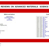 REVIEWS ON ADVANCED MATERIALS SCIENCE