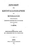 ZEITSCHRIFT FUR KRYSTALLOGRAPHIE UND MINERALOGIE