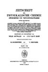 ZEITSCHRIFT FUR PHYSIKALISCHE CHEMIE-STOCHIOMETRIE UND VERWANDTSCHAFTSLEHRE